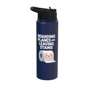 Boarding Planes And Leaving Stains Funny Travel Blague Stainless Steel Insulated Water Bottle