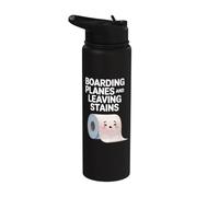 Boarding Planes And Leaving Stains Funny Travel Blague Stainless Steel Insulated Water Bottle