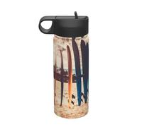 Boards On The Beach Printing Bouteille d'eau isotherme en acier inoxydable 532 ml