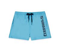 Boardshort court avec ceinture demi-élastiquée bleu/noir 8/10A