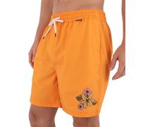 Hurley Volley Flex Tattoo Skull Swimming Shorts Orange M Homme