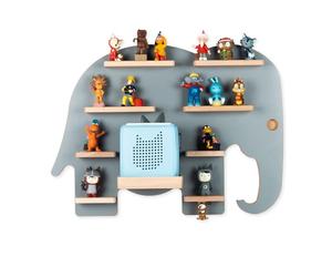 BOARTI étagère Enfant éléphant Gris - Rangement pour la Toniebox et env. 38 Tonies - pour Jouer et Collectionner
