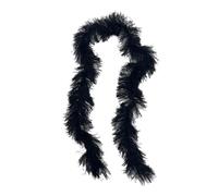 Boas artificiel pour déguisement - 1,5 m - Décoration colorée pour femme, danse, mariage, fête, cosplay, Halloween, accessoire de costume, Noir , Taille unique
