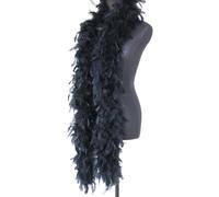 Boas en plumes de marabout de dinde noire, écharpe de 2 mètres, châle de robe de mariée, plumes décoratives artisanales, 90 grammes Rouge
