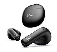boAt Airdopes Atom 81 Écouteurs intra-auriculaires sans fil avec jusqu'à 50 heures de lecture, Quad Mics Enx Tech, pilotes de 13 mm, très faible latence (50 Ms), charge ASAP, BT V5.3 (noir opale)