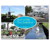 Boat and Bike Tour Südholland Geburtstagskalender (Wandkalender 2026 DIN A3 quer), CALVENDO Monatskalender: Fahrrad und Boot Tour durch Holland zeigt ... Natur Mühlen und Architektur in Niederlande