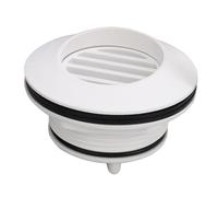Boat Deck Drain With Triple Design And Removable Screen Ideal For Yachts Speedboats Kayaks And More Made Of High Toughness ABS Plastic Easy To And Blocking (White)