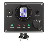 Boat Engine Instrument Panel, Marine Engine Instrument Board with LED Digital Display, High Accuracy Yacht Gauge Instrument Panel for Yachts Boats Speedboats, Oil Level Water