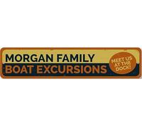 Boat Excursions Sign Personalized Lake House Metal Wall Decor