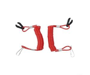 Boat Kill Switch Lanyard 1.6m 2-Pack Safety Rope pour tpu PVC Boat Safety Lanyard 1.6m Red 2-Pack Marine Engine Stop Cord 1.6m for pour mercury Johnson 1.6m Boat Ignition Key Lanyard 2pcs Safety