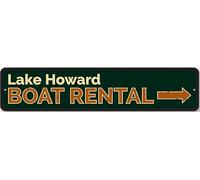 Boat Rental Sign Personalized Lake Name Metal Directional