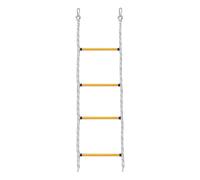 Boat Rope Ladder - Stainless Steel Hooks Gear, Foldable Lightweight Climbing Steps, High Weight Capacity Boarding Stairs, Strong Secure Nylon Marine Equipments - For Kayaks Canoes And Yachts
