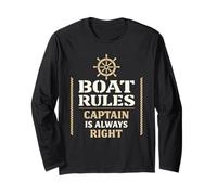 Boat Rules Captain Humour Bateau Life Lake House Summer Manche Longue