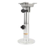 Boat Seat Pedestal, Adjustable Height from 335 to 490mm, 360 Degree Swivel Aluminum Alloy Boat Chair Base, Sliding Travel, Locking Design, for RV Yacht Marine