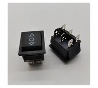 Boat shaped switch KCD4 black 6-pin three speed dual reset all copper ON-OFF-ON reset to the middle neutral position NWPNLXEA(1 UK)