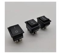 Boat shaped switch KCD4 black 6-pin three speed dual reset all copper ON-OFF-ON reset to the middle neutral position NWPNLXEA(2-Gear-ON-OFF-4-PIN)