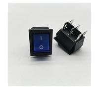 Boat shaped switch rocker switch KCD4 four pin six pin with lamp copper pin silver high current 16A 220v NWPNLXEA(3,4-Gang)