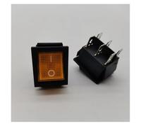 Boat shaped switch rocker switch KCD4 four pin six pin with lamp copper pin silver high current 16A 220v NWPNLXEA(Gelb,4-Gang)