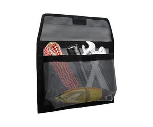 Boat Storage Mesh Bag, Boat Waterproof Mesh Bag, Hook And Loop Organizer for Cabin Cockpit Console Trailer Yacht Outdoor Use Boating Household Organization Keeping Essentials Safe Accessible Neat