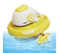 Boat Toy, Bath Time Game, Educational Water Toy, Interactive Hand Crank Feature, Floating Fun Play Design, Indoor Shower Beach Pool Use for Boys and Girls, 4.29x4.13x3.43 inches
