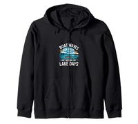 Boat Waves Sun Rays Ain't Nothing Like Lake Days |- Sweat à Capuche