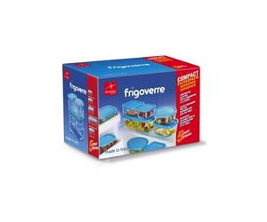 BoÃte de conservation en verre avec couvercle bleu - Lot de 5 piÃ'ces FRIGOVERRE