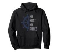 Boating My Boat Rules Roue Nautique Vintage Sweat à Capuche
