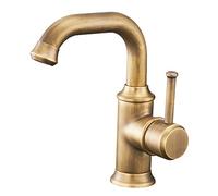 boatx Nostalgie Retro Mitigeur Robinet de lavabo orientable à 360 ° Mitigeur monocommande robinet Salle de Bain Mitigeur de lavabo bec haut pour salle de bains Laiton, Cuivré