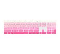 Boaulee Housse de clavier ultra fine en silicone A1843 pour iMac sans fil numérique 2017-2019 avec pavé numérique MQ052LL/A A1843 disposition américaine (rose dégradé)
