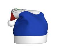 BOAXXL Bonnet de Père Noël en peluche avec imprimé drapeau du Paraguay, doux pour la peau, taille universelle, couvre-chef de festival pour adultes