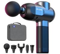 Bob and Brad C2 pistolet de massage, Appareil de Massage Tissulaire Profond, Masseur Musculaire Portable avec 5 Vitesses et 5 Têtes, pour Maison Salle de Sport Bureau, Soulagement Douleur, Noir