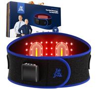 BOB AND BRAD Ceinture Chauffante Dos et Massage - Thérapie Infrarouge et Lumière Rouge, Masseur Lombaire Sans Fil pour Soulagement Douleur et Détente, Cadeau Homme Femme