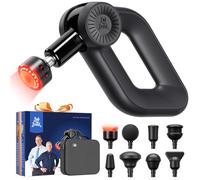 BOB AND BRAD D6 Ultra Pistolet de Massage Puissant - Fonction Chaleur Infrarouge et Percussions 16mm pour Détente Musculaire Profonde, Masseur Musculaire Avec Écran OLED