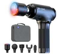 Bob and Brad T2 Pro Pistolet de Massage avec Tête Thermique (Chaud & Froid) - Masseur Musculaire Percussif pour le Dos, la Nuque et le Sport - Amplitude 10mm, Batterie 4000mAh USB-C, Noir