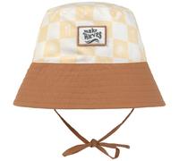 Bob anti-uv motifs à carreaux vanille et écru vanilla et sea salt (7-18 mois)