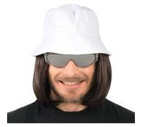 bob blanc perruque noir lorenzo rap adulte - générique c4717-no Blanc G
