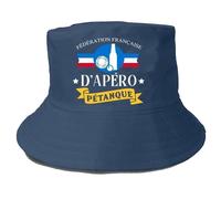 Bob - Chapeau - Bleu - Apéro Pétanque - Humour - Idée Cadeau - Taille Unique