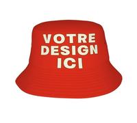 Bob Chapeau personnalisé Bob Personnalisable Homme et Femme de Plage et Été - Ajoutez Un Logo ou Texte Chapeau bob - Idée Cadeau Drôle pour Amis et Famille Soleil