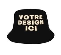Bob Chapeau personnalisé Bob Personnalisable Homme et Femme de Plage et Été - Ajoutez Un Logo ou Texte Chapeau bob - Idée Cadeau Drôle pour Amis et Famille Soleil
