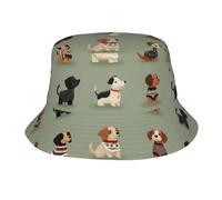 Bob De Pluie Chiot Noir De Dessin Animé Chapeau de Pluie Jardinier
