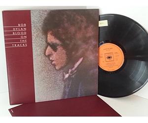 BOB DYLAN - BLOOD ON THE TRACKS WITH RED INNER SLEEVE AND PAINTING ON REAR COVER 1974 VINYL LP BOB DYLAN[S69097]