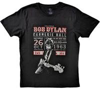 Bob Dylan - "Carnegie Hall '63" T-shirt Homme/Femme Unie RO5813 (XXL) (Noir)