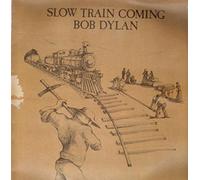 BOB DYLAN - SLOW TRAIN COMING LP UK CBS 1979 9 TRACK RED LABEL DESIGN (CBS32524)