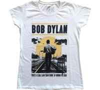 Bob Dylan - "Slow Train" T-shirt pour femme RO3169 (S) (Blanc)