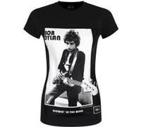 Bob Dylan T-Shirt Blowing In The Wind Femme Noir - Taille S Noir