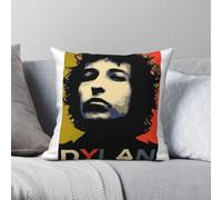 Bob Dylan Taie d'oreiller carrée Orange Juice Blues Polyester Lin Velours Imprimé Fermeture Éclair Décorative Chambre Housse de coussin