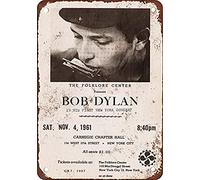 Bob Dylan'S 1St Nyc Concert Carnegie Reproduction de plaque en métal Style vintage 20,3 x 30,5 cm