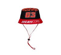 63 Chapeau de Pêcheur Bagnaia - Ducati Dual Line, Enfant, Taille Unique, Noir