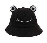 Bob Grenouille Mignon Chapeau de Pêche pour Femme Amusant Casquette de Soleil de Plage Pliable la Pêchela Randonnée Le Camping et l'extérieur Chapeau Soleil pour Femmes (One Size)