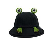 Bob Grenouille pour Adulte,Chapeaux de Seau Grenouille Chapeaux de Soleil de Plage Pliables Chapeaux de Pêcheur en Coton pour Femmes Hommes Chapeau Bob Imprimé de Voyage D'été Casquette de Pêcheur
